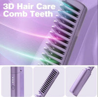 Portable Mini Hair Straightener Cordless Rechargeable Mini Adjustable Hair Straightener Hot Comb
